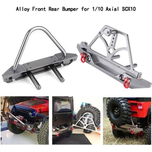 RC Car Front Rear Bumper Aluminium Alloy RC Model Part for Axial SCX10 Jeep Wrangler 1/10 Remote Control Crawler CNC machined