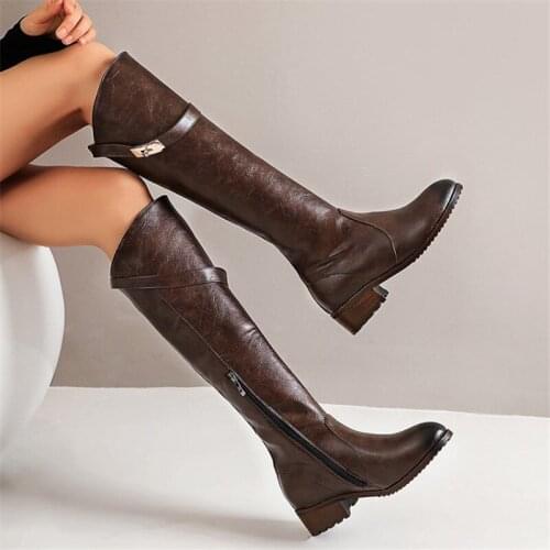 Large Size 44 Knee High Boots Women Shoes Fashion Winter Boots Women Shoes Comfortable Women High Boots
