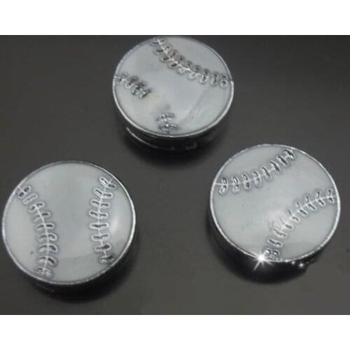 Brand New 8mm baseball sport slide charm 100pcs/lot fit 8mm bracelet DIY necklace