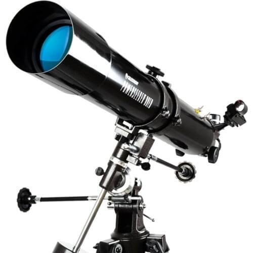 Celestron Deluxe 80 EQ Astronomical Telescope 80/900mm Refractive EQ2 Equatorial Mount Enhanced Stainless Steel Tripod