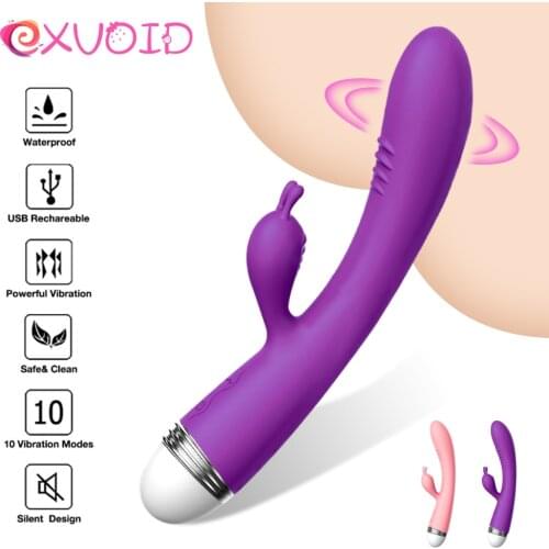 EXVOID G-Spot Clitoris Stimulator Sex Toys for Women Rabbit Vibrator Strong Vaginal Pussy Massager Dildo Vibrator
