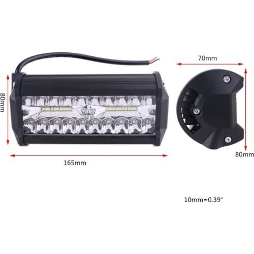 1Pc 7" 100W LED Work Light Long Bar Flood Spot Beam Waterproof Offroad 4WD Driving Fog Lamp Vehicle Modified Roof Light