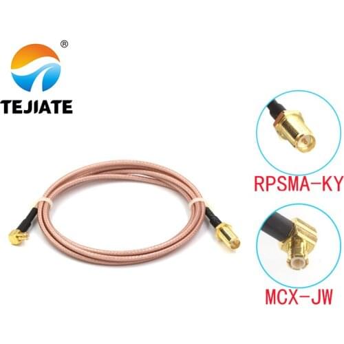 1PCS TEJIATE Adapter Cable MCX To RPSMA Type MCX-JW Convert RPSMA-KY 8-90CM 1M 1.5M 2M Length Connector RG316 Wire