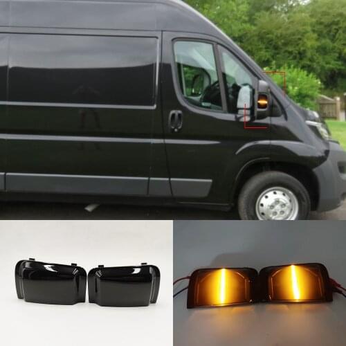 2PCS Side Wing Rearview Mirror Dynamic Blinker Indicator LED Turn Signal Light For Peugeot Boxer Fiat Ducato Citroen Jumper