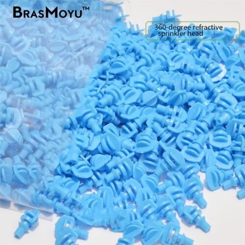 50PCS 360 Degrees Refraction Water Sprinkler Micro Garden Irrigation Refractive Nozzle Spray Plants Lands Watering Micro Spray