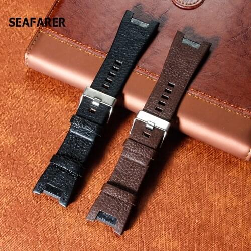 Genuine leather bracelet 32mm watchband for diesel watch strap wristwatches band for DZ1216 DZ1273 DZ4246 DZ4247 DZ287watch band