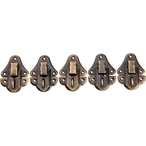 5Pcs 48*35mm Box Latch Hasp Wine Wooden Jewelry Chest Gift Box Case Toggle Latch Decorative Suitcase Hasp Hook