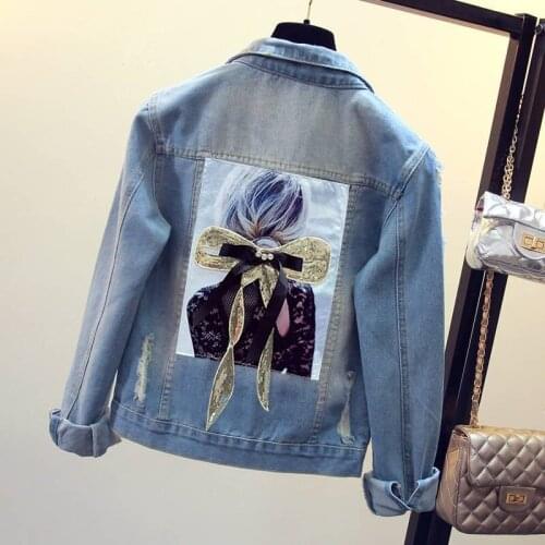 Spring Autumn Women Denim Jacket Vintage Long Sleeve Jean Jacket Female Casual Hooded Jackets Korean Girls Short Cowboy Coat