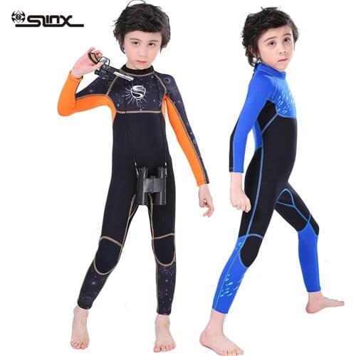 Childen Wetsuits 2.5mm Neoprene Elastic Swimming Surfing Spearfishing Suit Wetsuit Boys Swimsuit Equipent Diving equipment