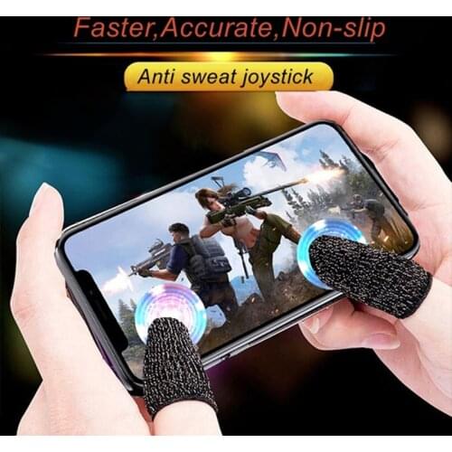 Breathable Mobile Game Controller Finger Sleeve 1 Pair Sweatproof Touch Screen Finger Cots For Pubg Accessories Manga del dedo