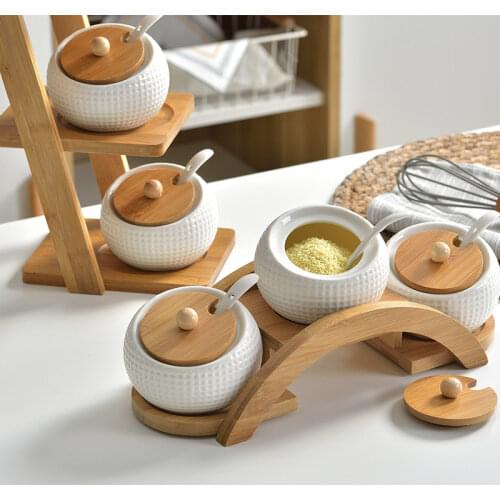 Ceramic Seasoning Box Kitchen Supplies Seasoning Jar Golf Creative Seasoning Bottle Pepper Salt Jar Household Combination Set