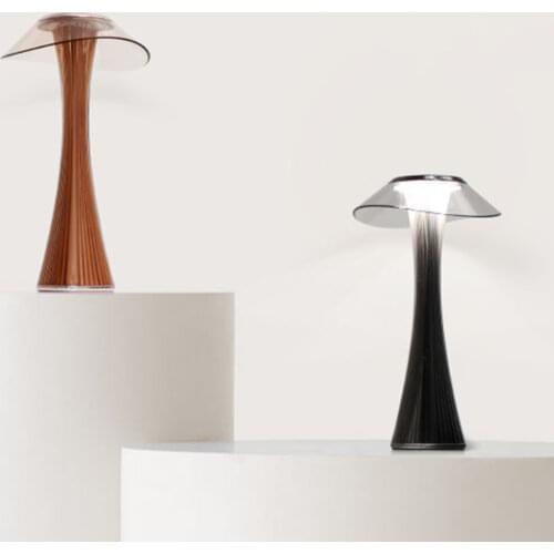 Modern Table Lamp Flexible Reading Study Desk Portable LED USB Recharge Slim Waist Night Light Touch Bedside for Student