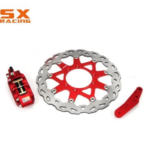 Motorcycle Front Brake Stytem 320MM Brake Disc Caliper Adaptor Bracket For HONDA CR125E CRE250F CR250E CR250R CRF250R CRF450