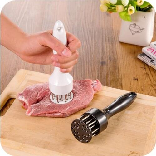 Meat Tenderizer Needle Stainless Steel Piercing Spikes Hammer Mallet Tool for Kitchen Cooking Tenderizing Beef Steak Pork