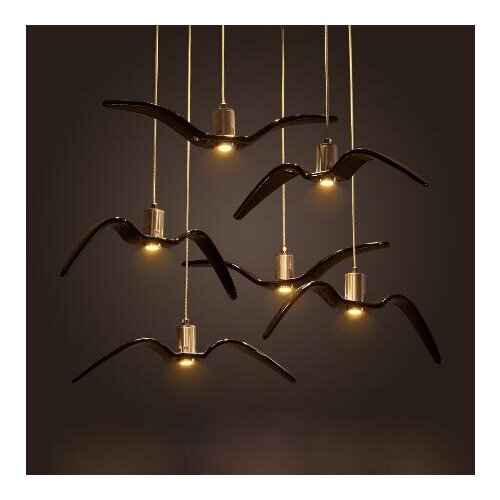 Nordic industrial simplicity creative post-modern restaurant network cafe clothing store bar gulls bird chandeliers led fixture