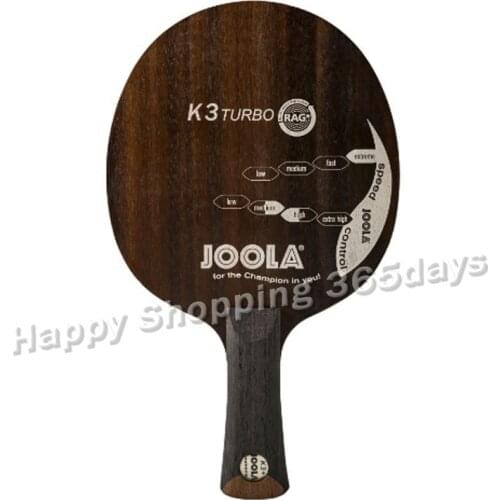 Original Joola New K3 TURBO K3+ SP, Ebony, 7 Ply Wood, Loop Offensive K3 Plus Table Tennis Blade Racket Ping Pong Bat