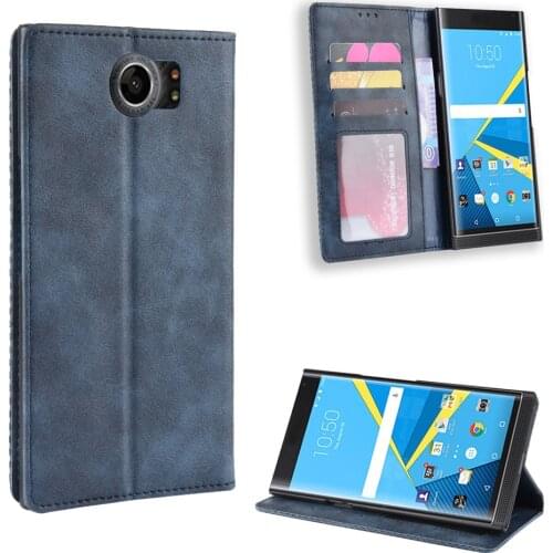 Retro Slim Leather Flip Cover For BlackBerry Priv Case Wallet Card Stand Magnetic Book Cover For BlackBerry Priv Phone Cases