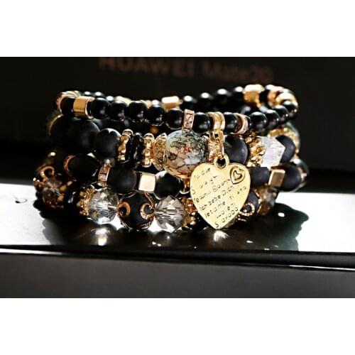 TopHanqi Black Bracelets