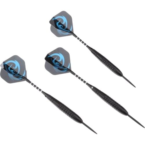 High Quality 3Pcs Steel Tip Darts Set 22g Standard Hard Darts Throwing Sports Games Blue Aluminum Shafts Dart Flights