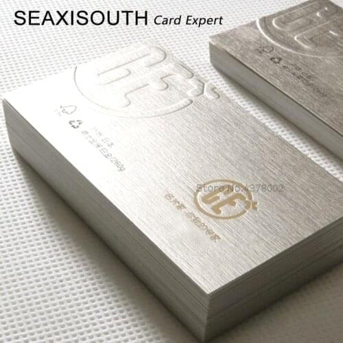 High-end specialty paper custom business cards print Jazz metal platinum / 260g