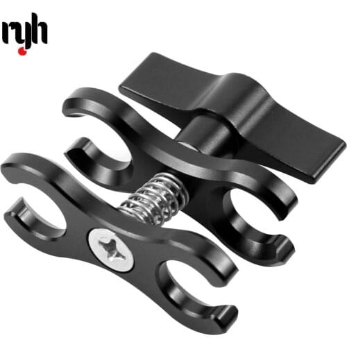 Two-hole Ball Butterfly Clip Diving Lights Arm Camera Adapter Bracket For Gopro Dji Osmo Action Xiaomi Yi Eken Action Camera