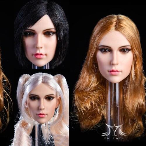 In Stock Collectible YMT018 1/6 Beauty Female SHA Head Sculpt for 12inch Tbleague Jiaoudoll Verycool Action Figure DIY