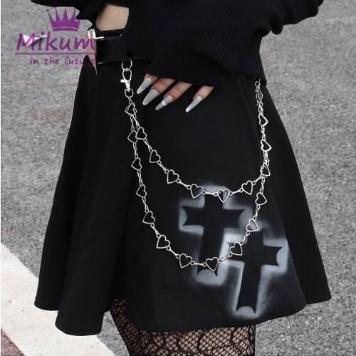 HarajukuSkirt Women Gothic Vintage Black Mini Skirts Streetwear Cross Print High Waist Punk Skirts