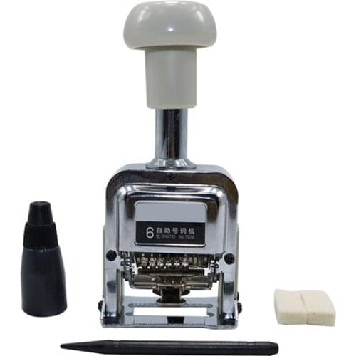 1 pcs Number Machine 6 Position Automatic Numbering Machine Into The Number Coding Page Chapter Marking Machine Digital Stamp