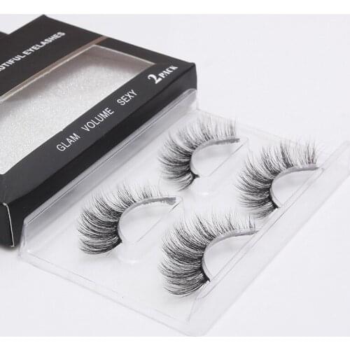 DOCOCER 2 pairs natural false eyelashes eyelashes long makeup 3d mink eyelash extension lashes for beauty 759