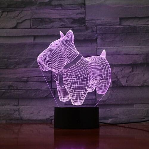 Acrylic 3d LED Night Light Kids Desk Lamp Dog APP Control Color Changing Child Baby Bedroom Atmosphere Kids Birthday Gift
