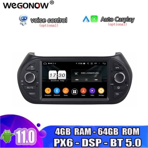 TDA7851 Android10.0 8 Core 4G+64G Car DVD Player GPS Radio wifi BT5.0 For Fiat Fiorino Citroen Nemo Peugeot Bipper 2008-201