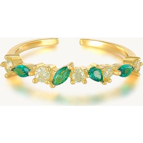 CANNER Orchid/Purple/Green/Champagne/White Diamond Ring 925 Sterling Silver Luxury Jewelry Rings For Women Rings Anillos Bijoux