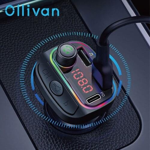 Car Bluetooth 5.0 Audio Player Dual USB For iPhone Xiaomi Huawei Charger Adapter Car Cigarette Lighter Socket Power Adapter Plug