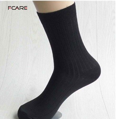 Fcare 10PCS=5 pairs bamboo fiber men dress socks white black gray navy blue long socks sokken calcetines hombre meias