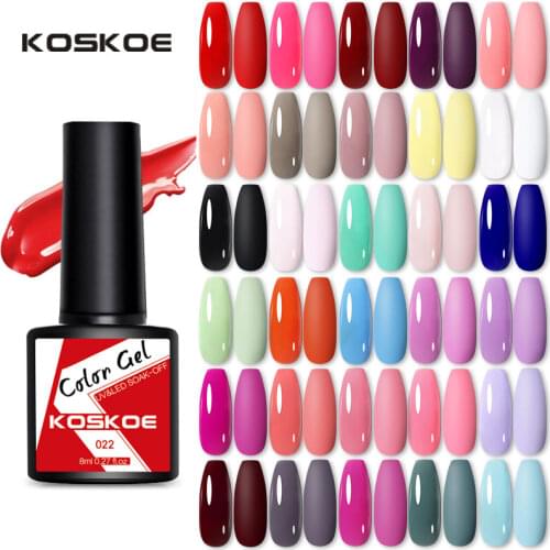 LEMOOC 8ml Gel Nail Polish Shiny Color semi permanent Varnish Soak Off UV Gel Nail Art Need Led Lamp Matte Base Top Coat