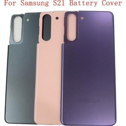 Battery Case Cover Rear Door Housing Back Cover For Samsung S21 G991B Battery Cover with Logo