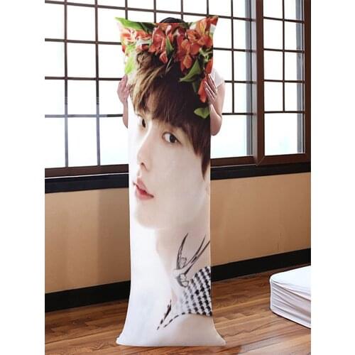 Lee Jong Suk Dakimakura Hugging Body Pillow Case DIY Custom Throw Cushion Pillow Cover 7 Sizes