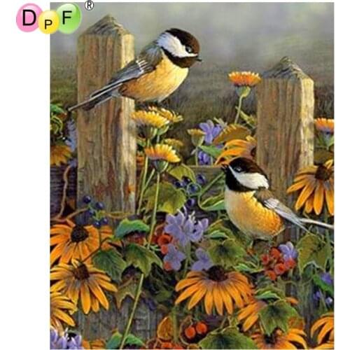 DPF DIY Two birds 5D crafts diamond painting cross stitch diamond embroidery mosaic kit full square diamond crafts wall painting