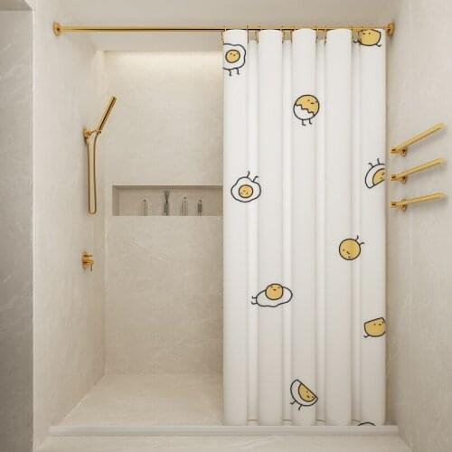 Not in/Cartoon Egg Hook Style Shower Curtain,99.9%Waterproof,Bathroom Thicken Mildewproof Fabric,Customizable Home Curtains NEW