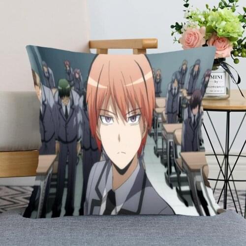 New Arrival Assassin Classroom Pillowcase Wedding Decorative Pillow Cover Custom Printed Soft Satin Fabric Pillow Cases Not Fade