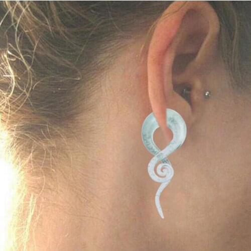 New Arrival Glass Ear Gauges Plugs Glow in the Dark Expansion Snails Spiral Ear Stretched Piercing Fesh Tunnels Body Jewelry