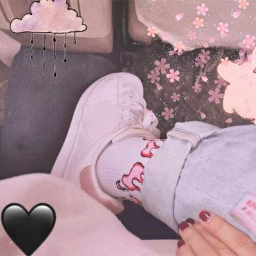 New Flame Design Korean Style Women Funny Socks Harajuku Fashion Hip Hop Sokken Unisex Skateboard Street Skarpetki Meias Femme