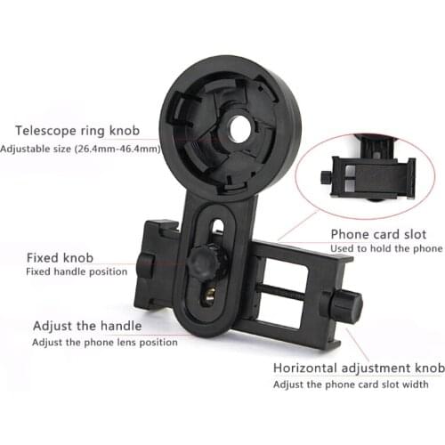 Optical Monocular Telescope Universal Holder Adapter Clip Mount Bracket For Width 5.5-9cm Mobile Smart Phone