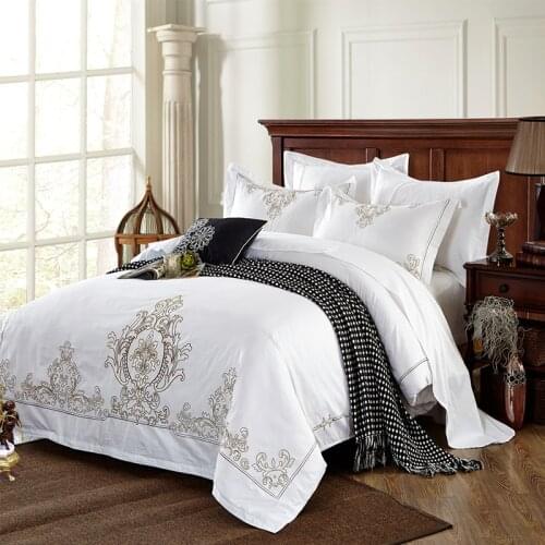 Hotel Fashion Luxury Embroidered Bedding Duvet Cover Set Quilt Cover