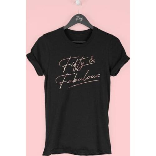 50th Birthday Gift for Women, Fifty and Fabulous T Shirt, 50th Birthday T-Shirt for Women, 1971 T-Shirt for Her y2k aesthetic