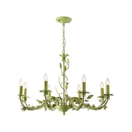 Northern Europe Countryside Garden Lamp Chandelier light Flower Incandescent lamp green Botany lamp pendant 110-220V Chandelier