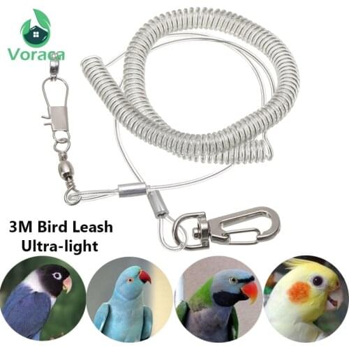 Anti-bite 3M with Leg Ring Parrot Flying Training Leash Harness Ultra-light Rope Outdoor Macaw Cockatiel Starling Bird Supplies