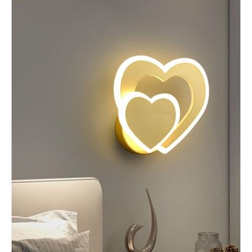Simple led Wall Lamp Modern Bedside Lamp Creative Bedroom Personality LED Lighting Staircase Aisle Light Living Room Wall Lights