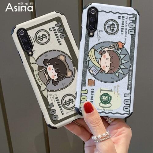 ASINA Cartoon Case For Xiaomi Mi10 11Ultra 9 8 Capa Imitation Lambskin Silicone Cases For Xiaomi Redmi Note 9 8 7 Cover Liberty