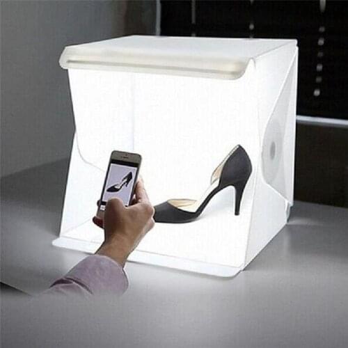Mini Folding Photography Light Box 2 Panel LED Light Photography Box Portable Photo Background Kit Light Box Accessories